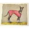 Miniatures Series: Whippet In Pink Coat by David Hollington