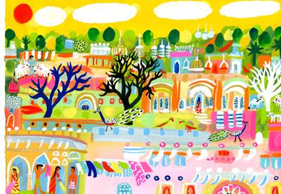 Mukundgarh: Yellow Morning In Mukundgarh by Christopher Corr