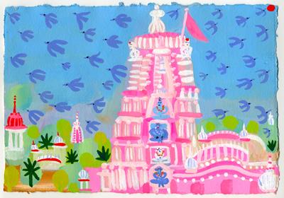 Mukundgarh: Birds In Flight At The Gopinath Temple by Christopher Corr