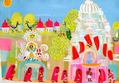 Mukundgarh: Women's Puja At The Krishna Temple by Christopher Corr