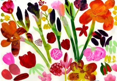 Pink & Orange Irises by Christopher Corr