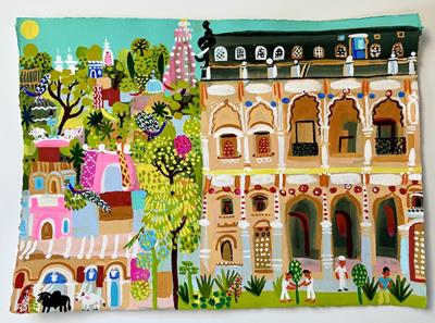 Haveli: Mukundgarh, The Haveli And A View Of The Town by Christopher Corr