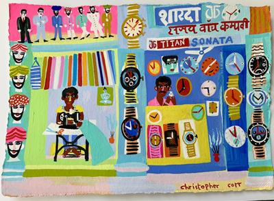 The Tailor's Shop And Watchmakers In Churu by Christopher Corr