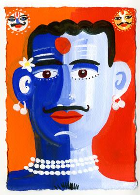 Blue & White Sadhu by Christopher Corr