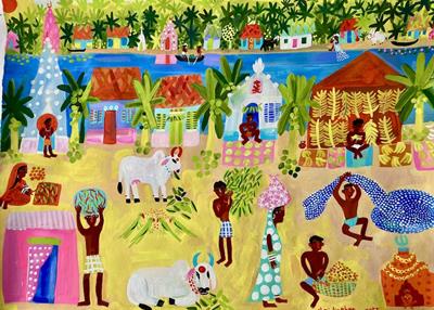 Village Life In Kerala by Christopher Corr